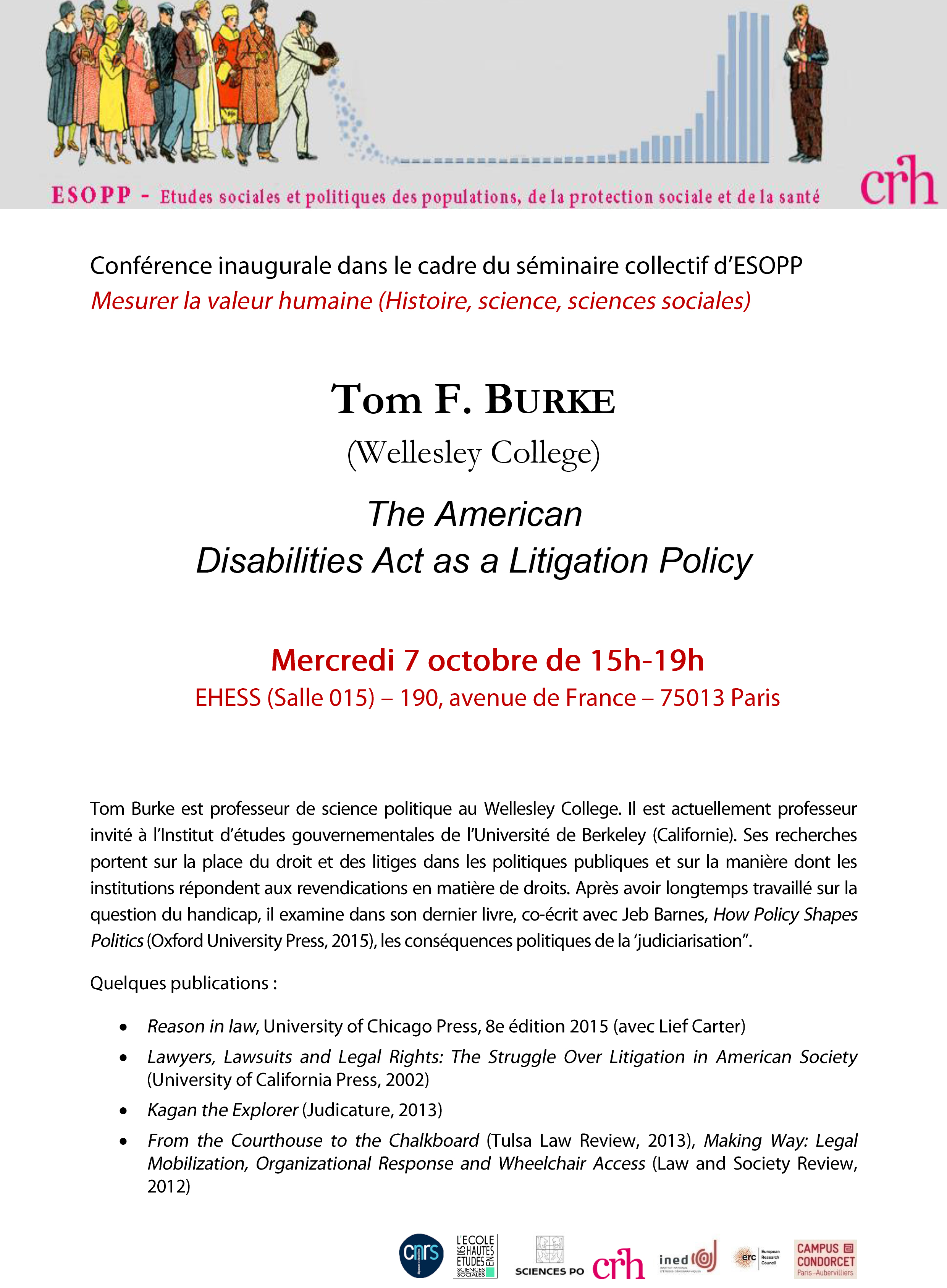 Conférence de Tom Burke : The American Disabilities Act as a Litigation Policy