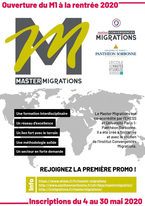 Nouveau Master au CRH : Master Migrations