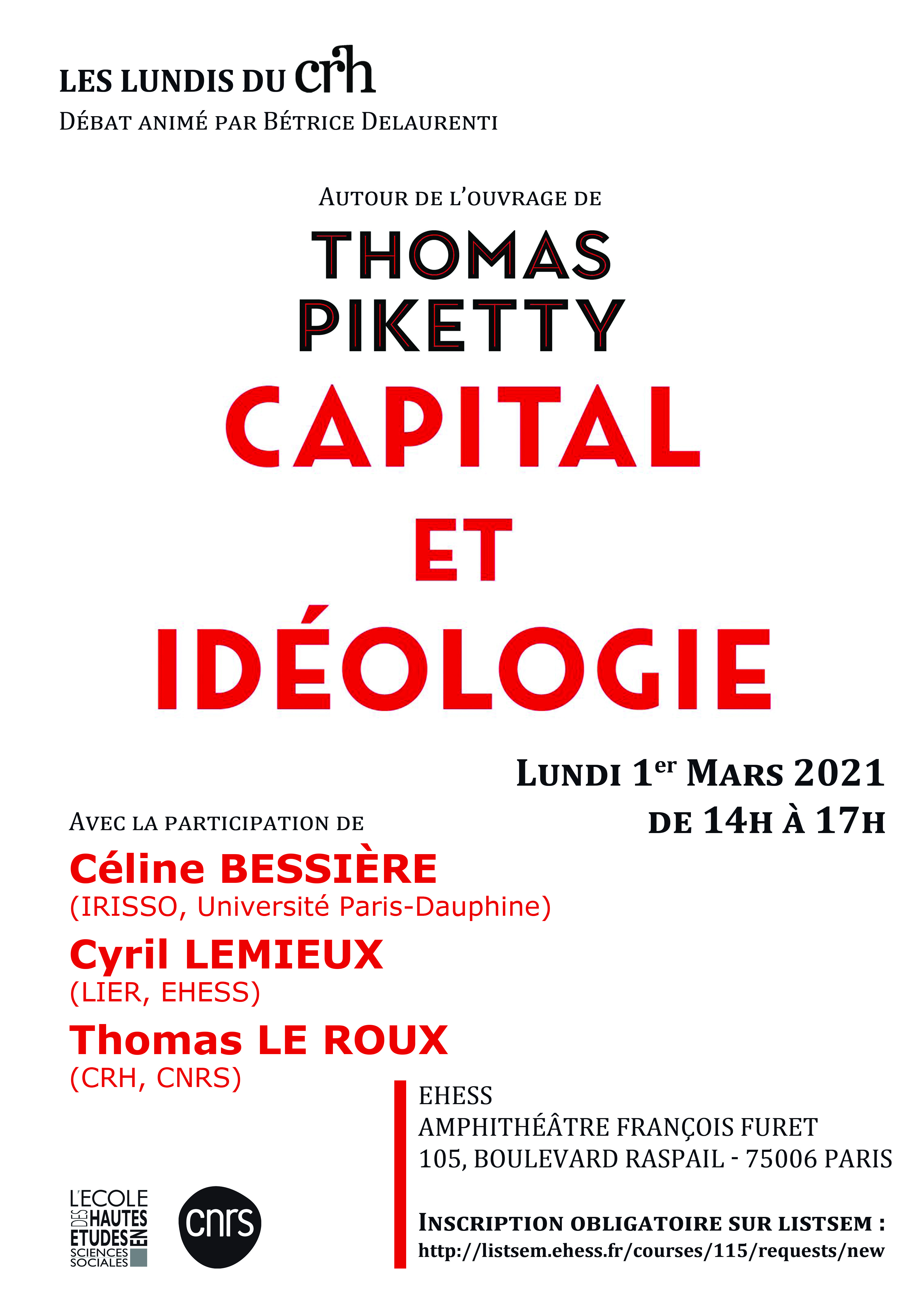 Autour de l'ouvrage de Thomas Piketty, Capital et idéologie