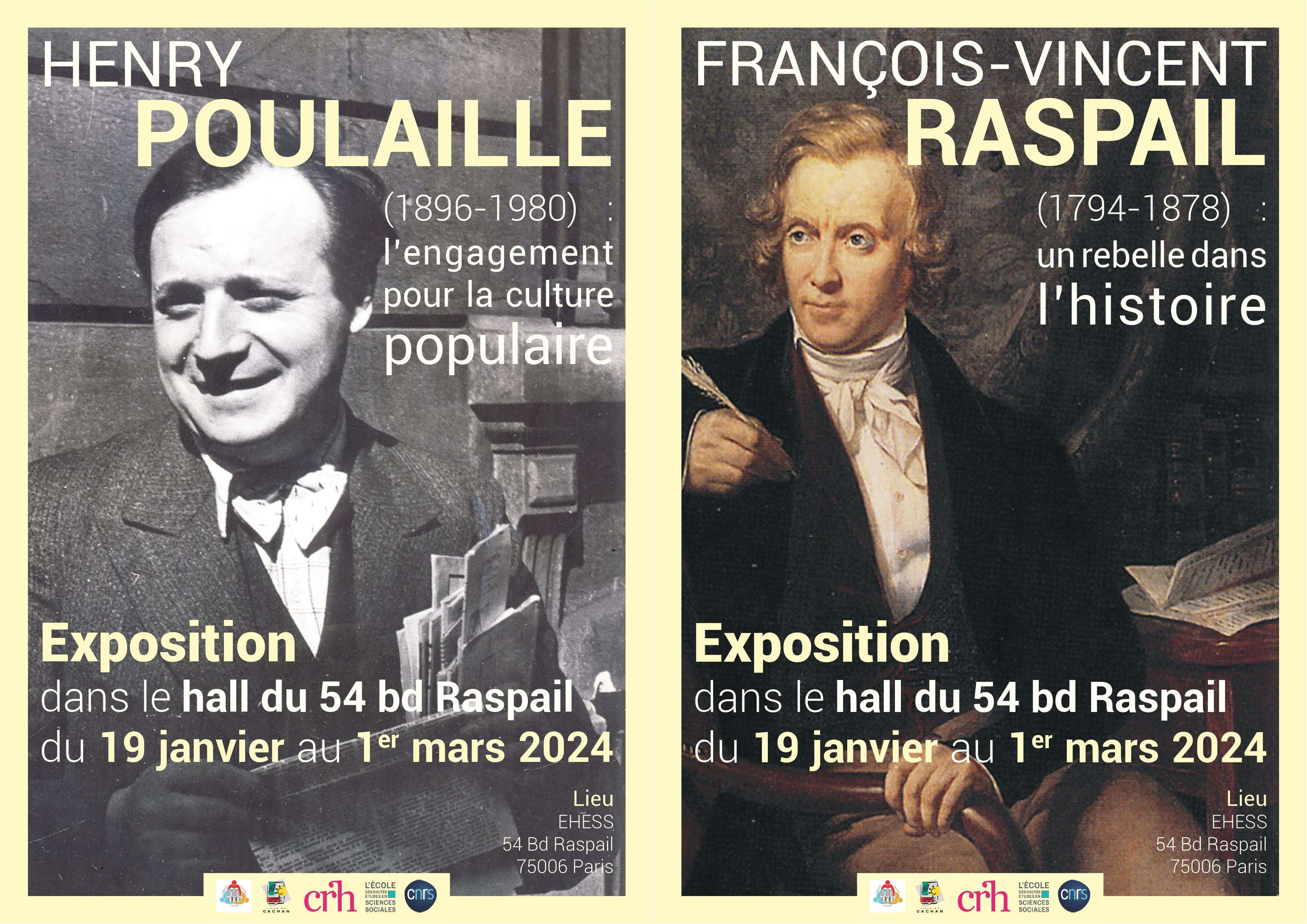 François-Vincent Raspail (1794-1878) : un rebelle dans l’histoire & Henry Poulaille (1896-1980) : l’engagement pour la culture populaire